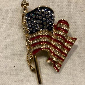 Vintage Patriotic Flag by Monet